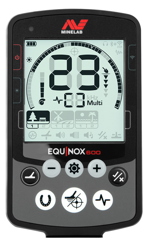 Minelab Equinox 600 - дисплей панель управления Equinox 600