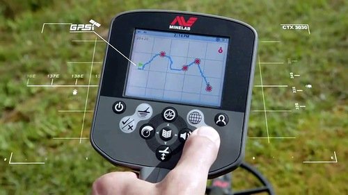 Функция GPS металлоискателя Minelab CTX 3030